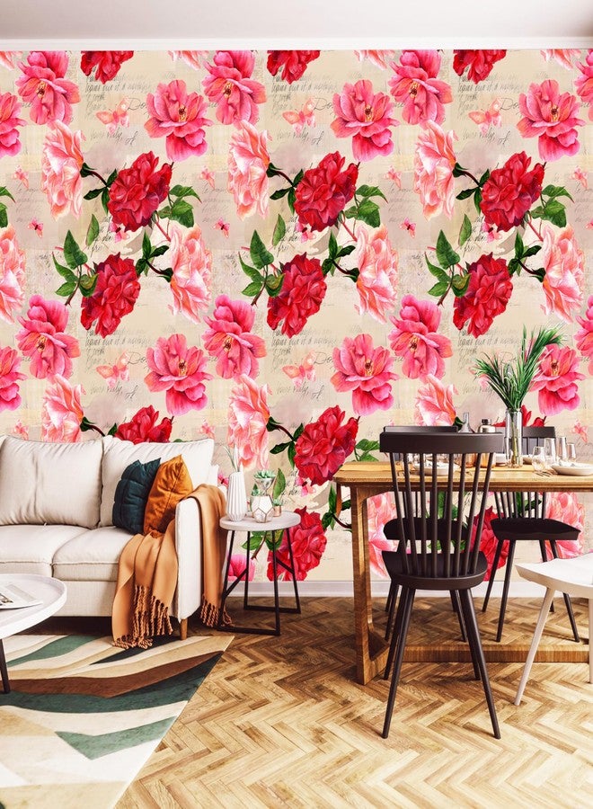 DSticker Wallpaper for Walls Bedroom & Living Room Big Size (300x40) Cm Wallpaper Stickers for Home Decoration | Wall Stickers for Office | Wall Paper for Wall Decor Pack of - 1 (Old Rose) - Image 3